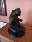 Guerilla And Baby, Bronze Statue On Marble Base, 10 Inch, Unmarked. — photo 5
