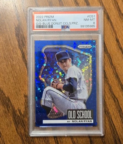 2022 PRIZM OLD SCHOOL-BLUE DONUT CCLS.PRZ. NOLAN RYAN #OS1 PSA 8 LOW POP /199
