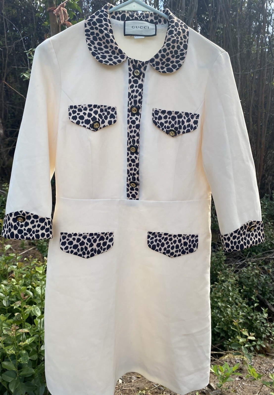 Gucci Authentic Vintage Dress Leopard Print Women's Size Medium