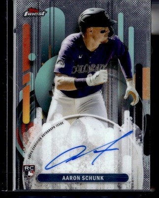 2025 Finest Autographs Aaron Schunk Rookie Auto Colorado Rockies #FA-AS