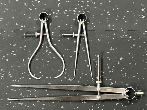 Vintage Lufkin Rule Co. Machinist 6” Caliper Inside Outside 12” Divider Compass