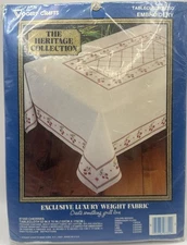 Vogart Crafts Cherries 52 x 70" Tablecloth For Embroidery or Painting 8735D