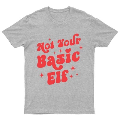 Not Your Basic Elf Christmas Holidays Herren Damen Grafik T-Shirt -a