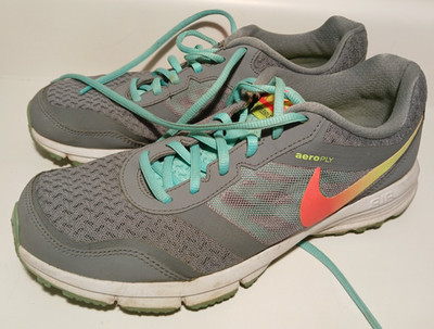 Nike Air Relentless 4 Aeroply Women's Running Shoes Gray Turquoise Size 9.5