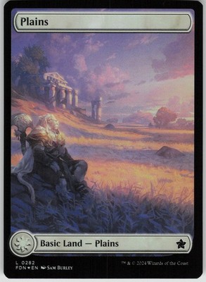 MTG Plains () Foil NM Foundations Magic 282