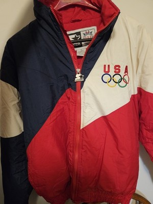 USA Olympic Team Vintage 90s Starter Jacket Mens Medium Puffer Great Condition