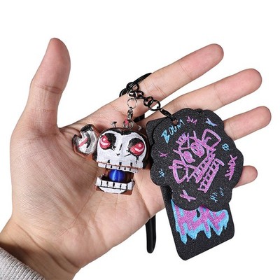 LoL Arcane:League of Legends S2 Powder Jinx Loose Cannon Keychain Monkey Pendant