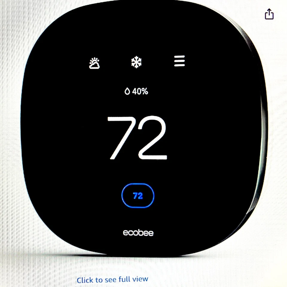 Умный термостат Ecobee3 Lite (EB-STATE3LT-02) программируемое тепловое охлаждение ЗАПЕЧАТАННЫЙ - Изображение 3 из 4