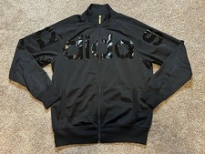 adidas Track Jacket Men M Black Originals Firebird Trefoil Spell Out Z40545