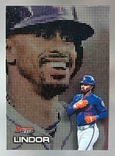 2025 Bowman's Best Francisco Lindor Pixel Portraits Mini Diamond Refractor Mets