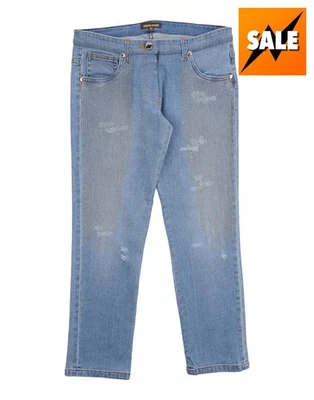 RRP€359 ROBERTO CAVALLI JUNIOR Straight Jeans Size 10Y 154CM Blue Made in Italy - Image 1 of 4
