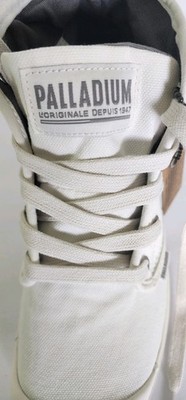 Palladium Pampa Hi Shoes Unisex Size 8 Canvas Lace Up Boots All White