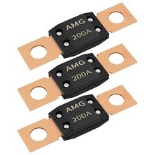3Pcs 200A MEGA Fuse, High Current Bolt Mount Automotive 200 Amp MEGA/AMG Fuse...