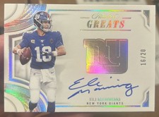 2025 Panini Flawless Greats Silver Signatures /20 Eli Manning New York Giants
