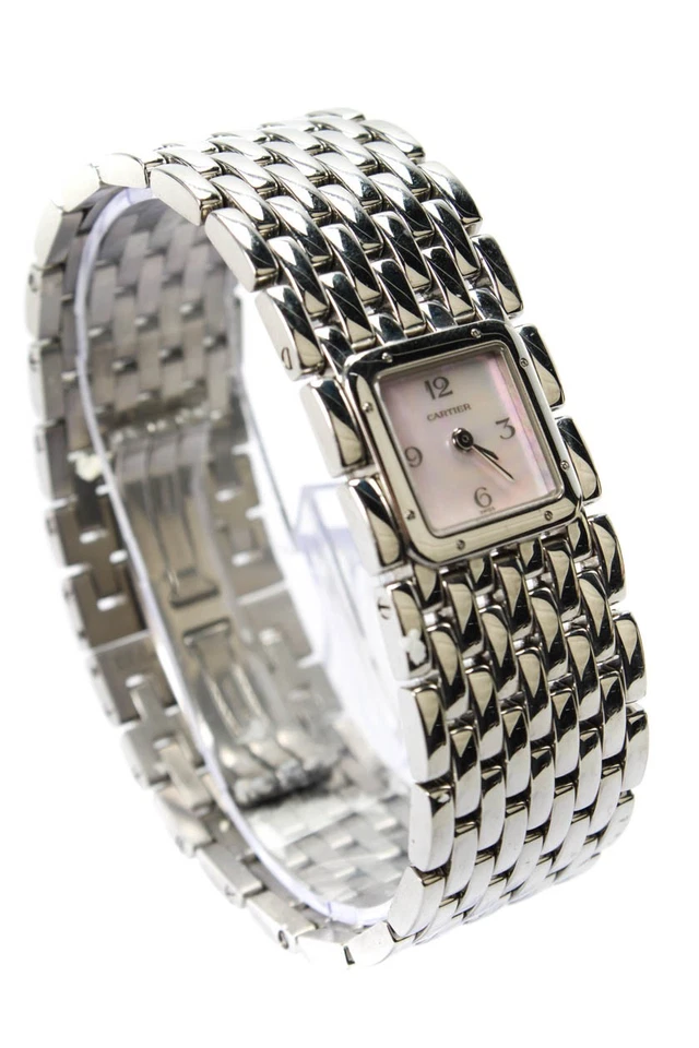 Cartier Womens Vintage Stainless Steel Panthere Ruban Quartz Watch 17mm - Image 3 of 4