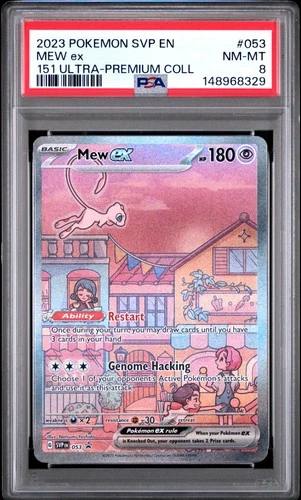 2023 POKEMON SVP EN-SV BLACK STAR PROMO 151 ULTRA-PREMIUM COLL #053 MEW EX PSA 8