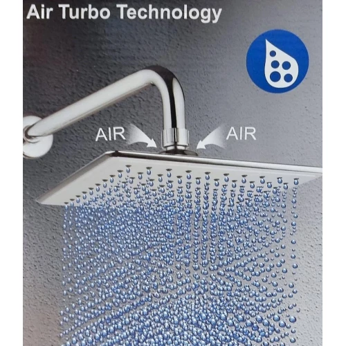 Colonna doccia MORGEN set cromato doccetta Asta quadrato soffione pioggia bagno - Bild 3 von 4