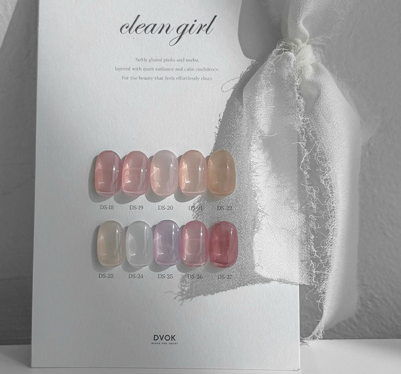 DVOK Clean Girl Syrup Gel Polish Nude Pink Glass Nail Gel K-Beauty