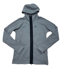 Nike Air Jordan Fleece Full-Zip Hoodie Grey RETAIL 102 DV9783-063 Size Small