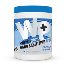 Hand Sanitizing Wipes Canister Alcohol Free for Home and Business, 240 Count