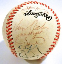 Jim Fregosi Morandini Grace Lieberthal Eisenreich 1996 Phillies Signed Autograph