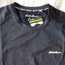 Eddie Bauer FreeDry Motion Long Sleeve Crew Sweatshirt Med Black MINT FREE SHIP!