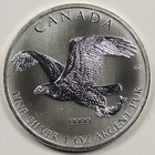 2014 Canada Bald Eagle Hunt Bird Prey Elizabeth $5 Silver .999 Fine Round 1 oz