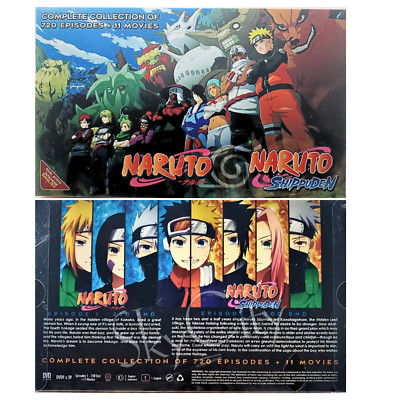DVD - Naruto Complete Collection Episode 1 - 720 End + 11 Movies