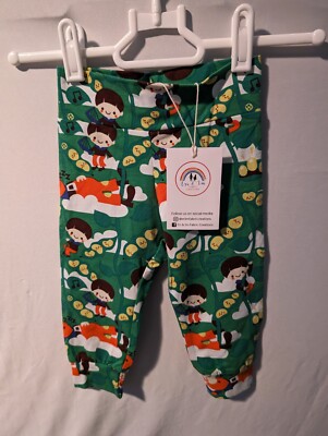 Handarbeit Baumwolle Jersey Leggings Hose Jogginghose 6-12m Jack Beanstalk Mädchen Junge