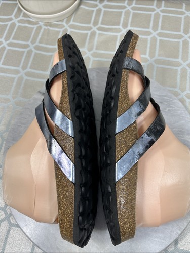 Betula by Birkenstock Mia Glossy Silver Straps Sandals Women’s Size EU 38 US 7 M - Picture 9 of 14