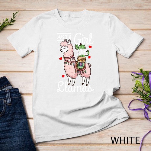 Camiseta unisex Llama Just a Girl Who Loves Llamas - Imagen 14 de 15