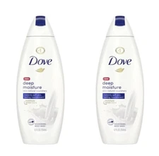 DOVE Deep Moisture Nourishing 12 Fl oz Body Wash Lot of 2
