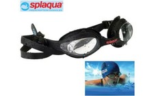 Splaqua Clear Lens Optical Correction Swim Goggles- Black