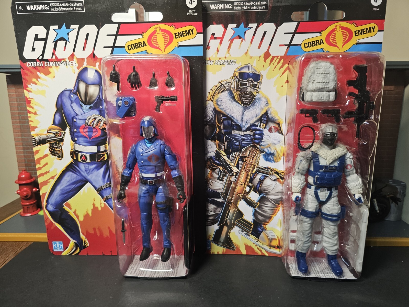 GI Joe Retro Card Lot Featuring Cobra Commander and Snow Serpent Figures