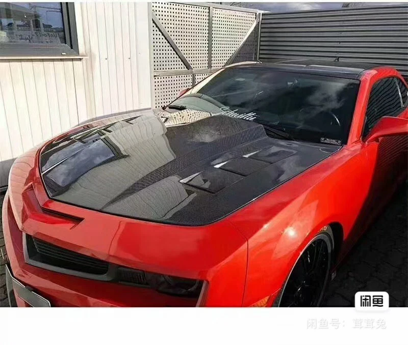 Cubierta del capó del capó del motor de fibra de carbono real para Chevrolet Camaro 2011-2015 Foto 3 de 3