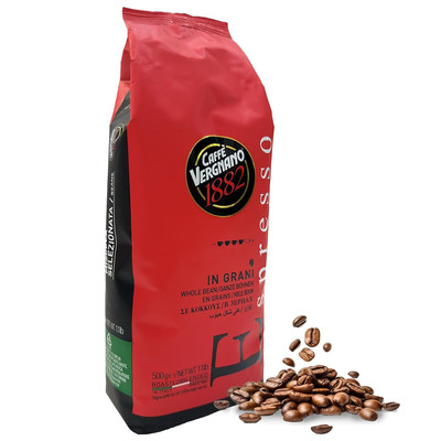 Caffe Vergnano 1882 Espresso Whole Bean Arabica Roast Coffee, 1.1 Lb Bag - Itali