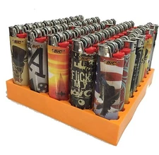 BIC Full Size Limited Special Edition Disposable Lighters Assorted Styles (50)