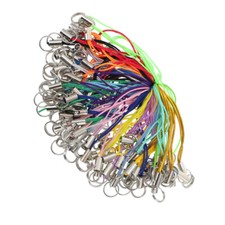 100Pcs Polyester Mobile Phone Straps Keychain Hanging Rope Cell Lanyard