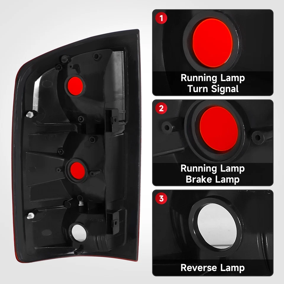 Tail Lights For 2002-2006 Dodge Ram 1500 2003-06 Dodge Ram 2500 3500 Lamps Pair Foto 4 de 4