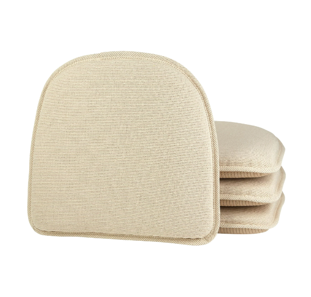 Gripper Non Slip 15" x 16" Venus Chair Pads Set of 4 Seat Cushion For