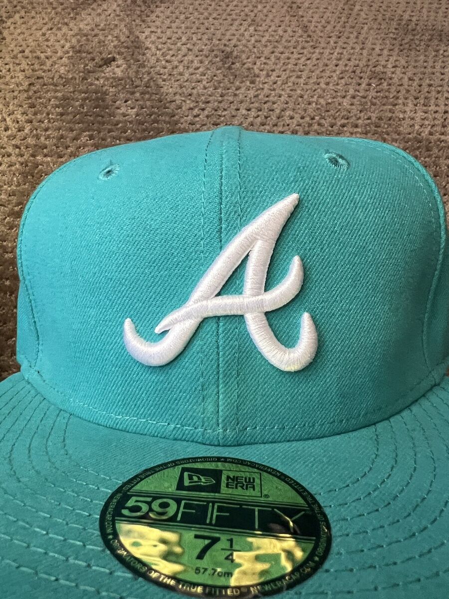 New Era Atlanta Braves Hat Cap 7 1/4 'Teal' 59FIFTY Fitted New Era Atlanta Braves Hat Cap 7 1/4 'Teal' 59FIFTY Fitted