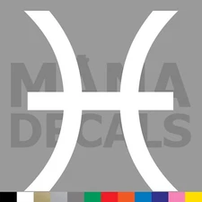 Pisces Symbol Vinyl Die Cut Decal Sticker - Zodiac Astrology