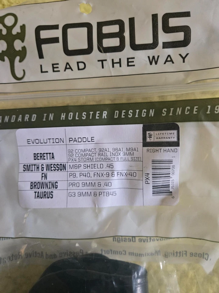 Fobus E2 Paddle Holster Fits Beretta PX4 Storm Compact & Full Size Right PX4 - Image 2 of 3