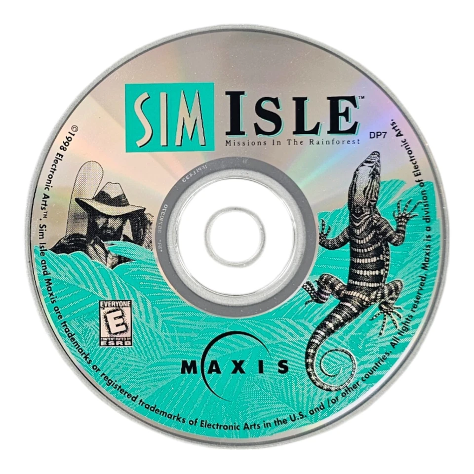 SIM ISLE: Missions In The Rainforest - PC CD, 1998 - WARRANTY - MAXIS - EA Games - Image 3 of 4