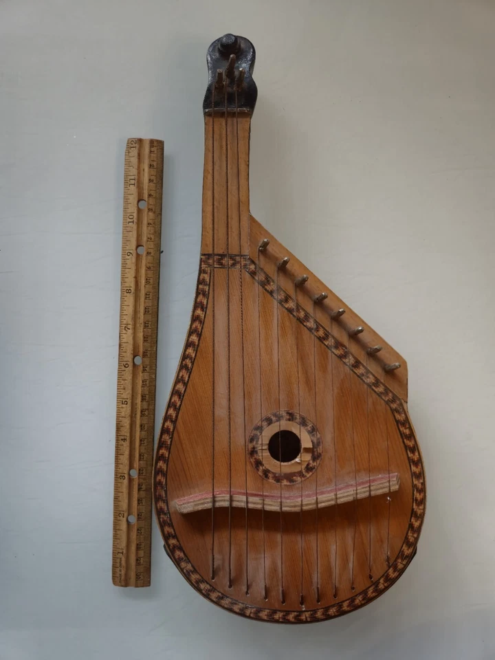 Бандура народный инструмент СССР советский бандира 15 дюймов = 37,5 см винтажный - Изображение 2 из 4