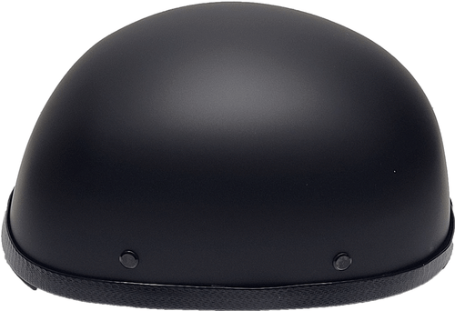 FLAT BLACK BEANIE HELMET LOW PROFILE BIKER MOTORCYCLE NOVELTY HELMET - Foto 3 di 5
