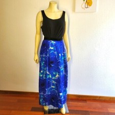 Vintage 70s Boho Floral Bold Skirt medium maxi