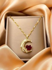 2Ct Heart Cut Simulated Diamond Beautiful Women's Pendant 14k Yellow Gold Plated