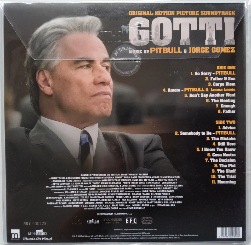Jorge Gomez & Pitbull– Gotti Limited edition numbered LP Album vinyl record 2018 Foto 3 de 4