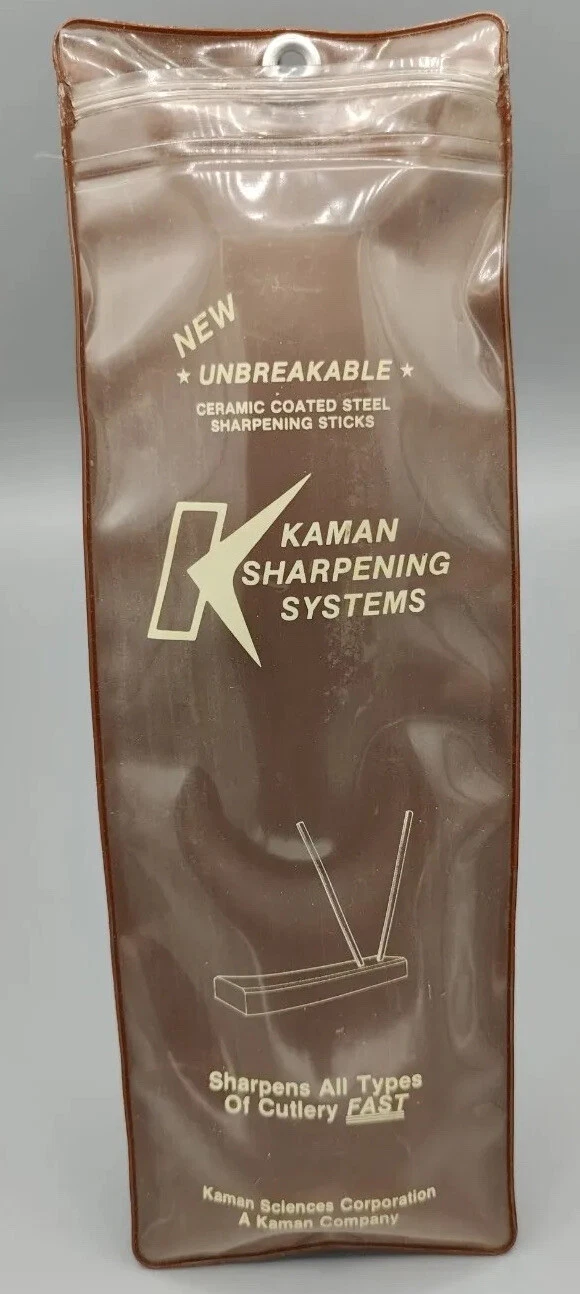 VINTAGE CERAMIC COATED STEEL ROD KNIFE SHARPENER BY KAMAN